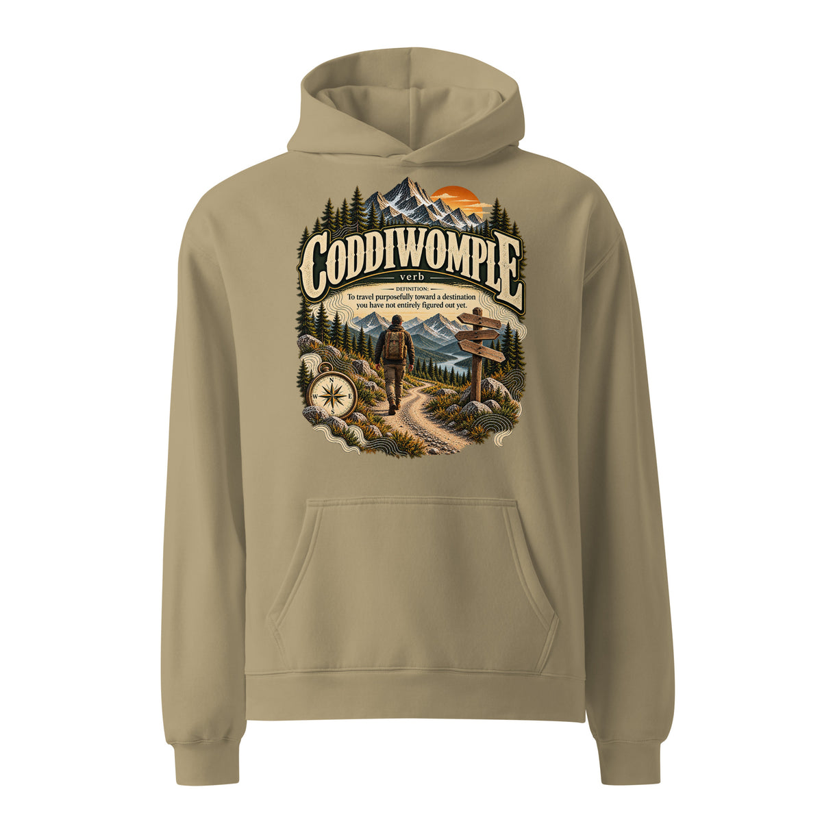 Coddiwomple Hoodie – Wanderlust & Travel Definition Hoodie - WordSmirk™ | Obscure Word Shirts, Hoodies & Gifts