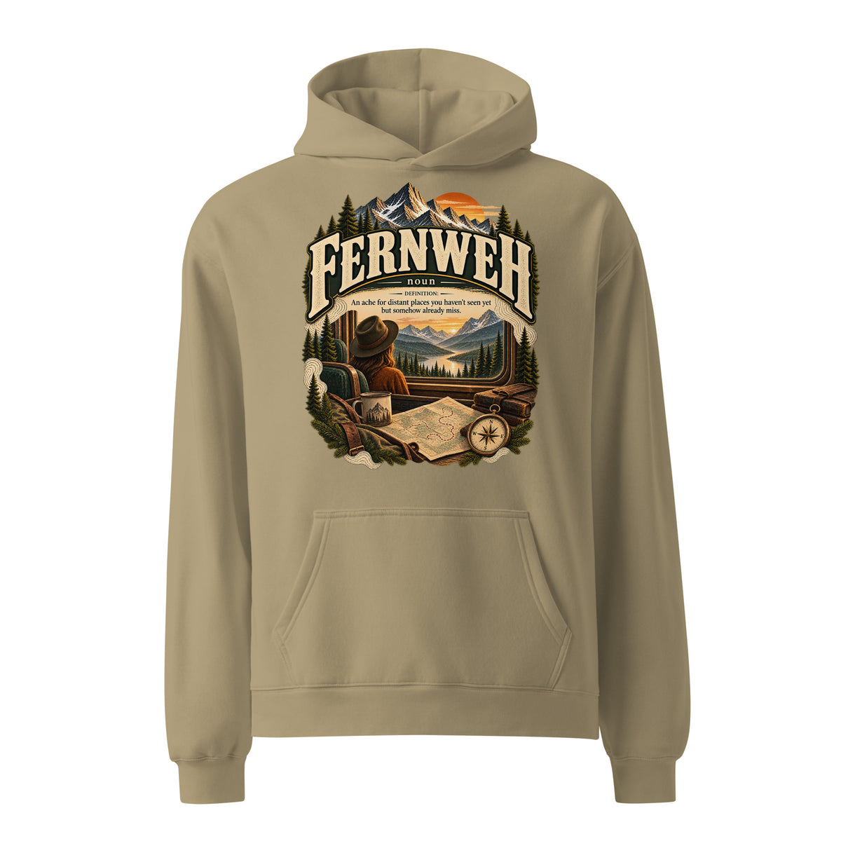 Fernweh Hoodie – German Wanderlust Definition Hoodie - WordSmirk™ | Obscure Word Shirts, Hoodies & Gifts