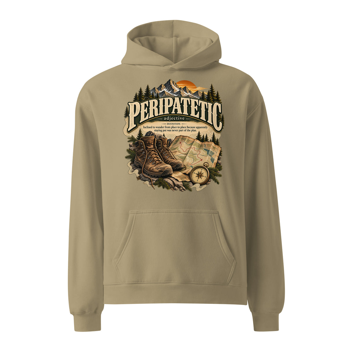 Peripatetic Hoodie – Wanderer & Travel Lover Hoodie - WordSmirk™ | Obscure Word Shirts, Hoodies & Gifts