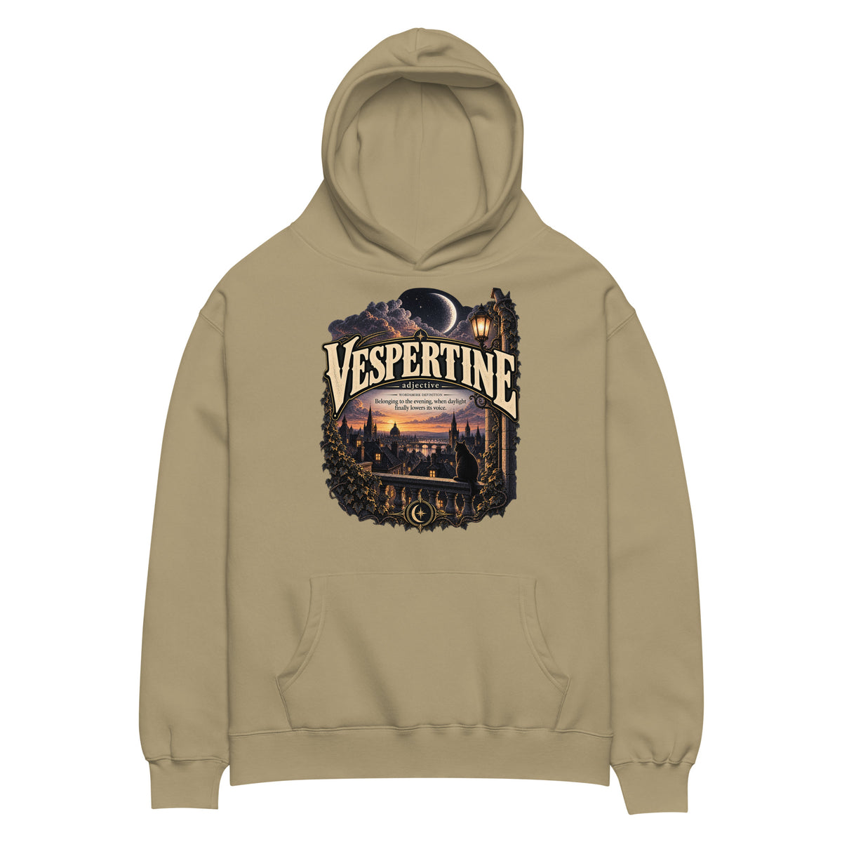 Vespertine Hoodie – Evening Lover Definition Hoodie - WordSmirk™ | Obscure Word Shirts, Hoodies & Gifts