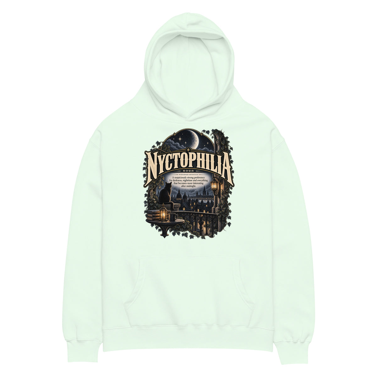 Nyctophilia Hoodie – Night Lover Definition Hoodie - WordSmirk™ | Obscure Word Shirts, Hoodies & Gifts