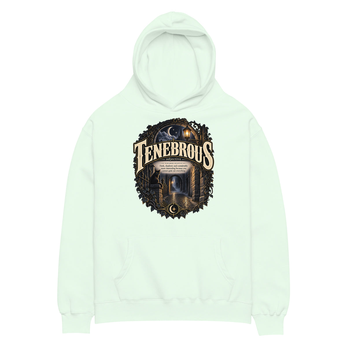 Tenebrous Hoodie – Dark Aesthetic Definition Hoodie - WordSmirk™ | Obscure Word Shirts, Hoodies & Gifts