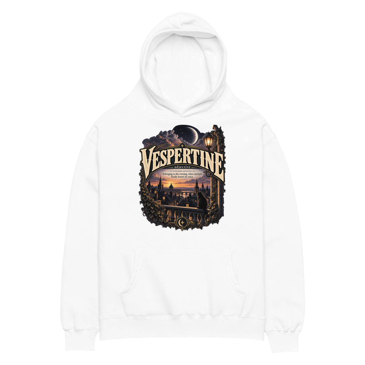 Vespertine Hoodie – Evening Lover Definition Hoodie - WordSmirk™ | Obscure Word Shirts, Hoodies & Gifts