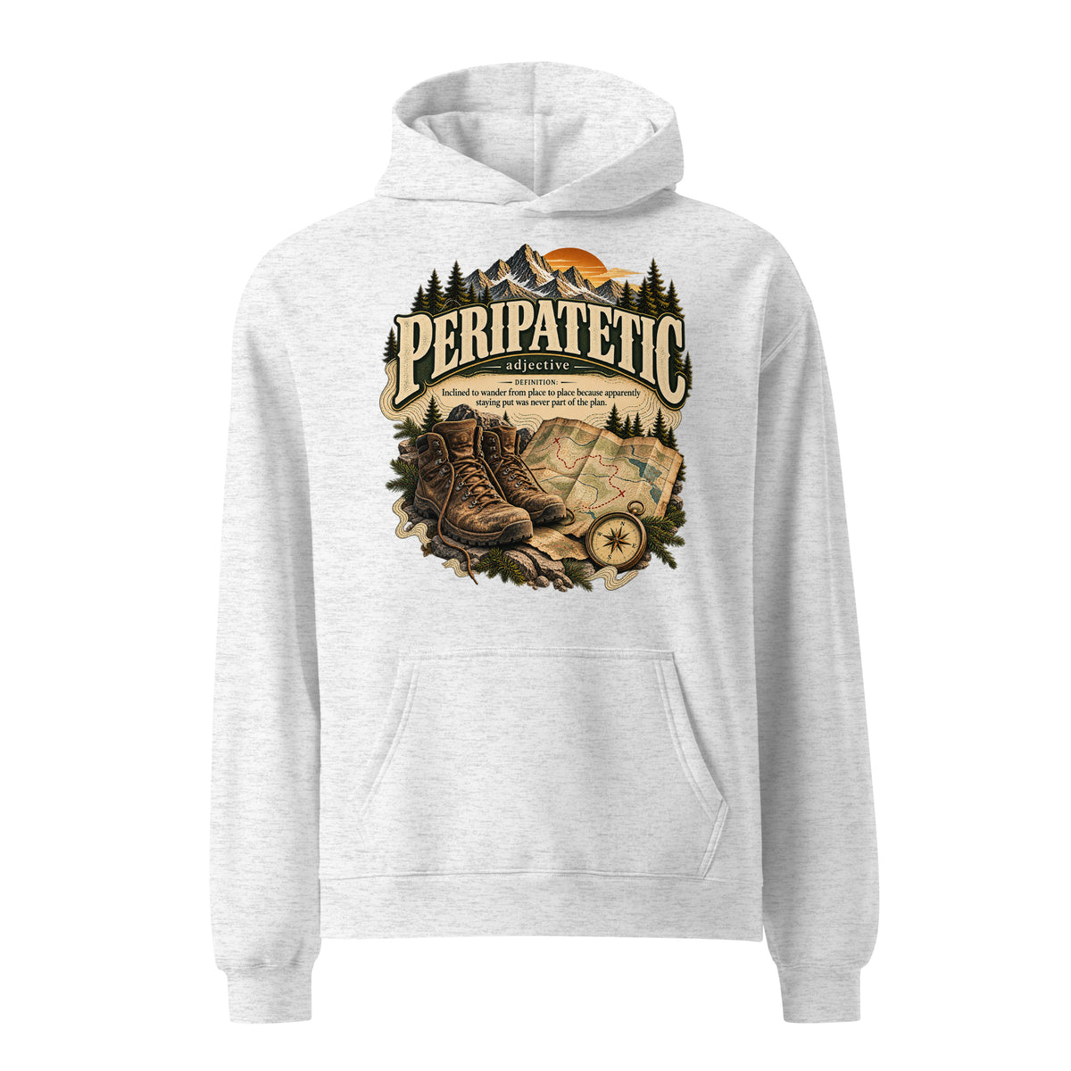 Peripatetic Hoodie – Wanderer & Travel Lover Hoodie - WordSmirk™ | Obscure Word Shirts, Hoodies & Gifts