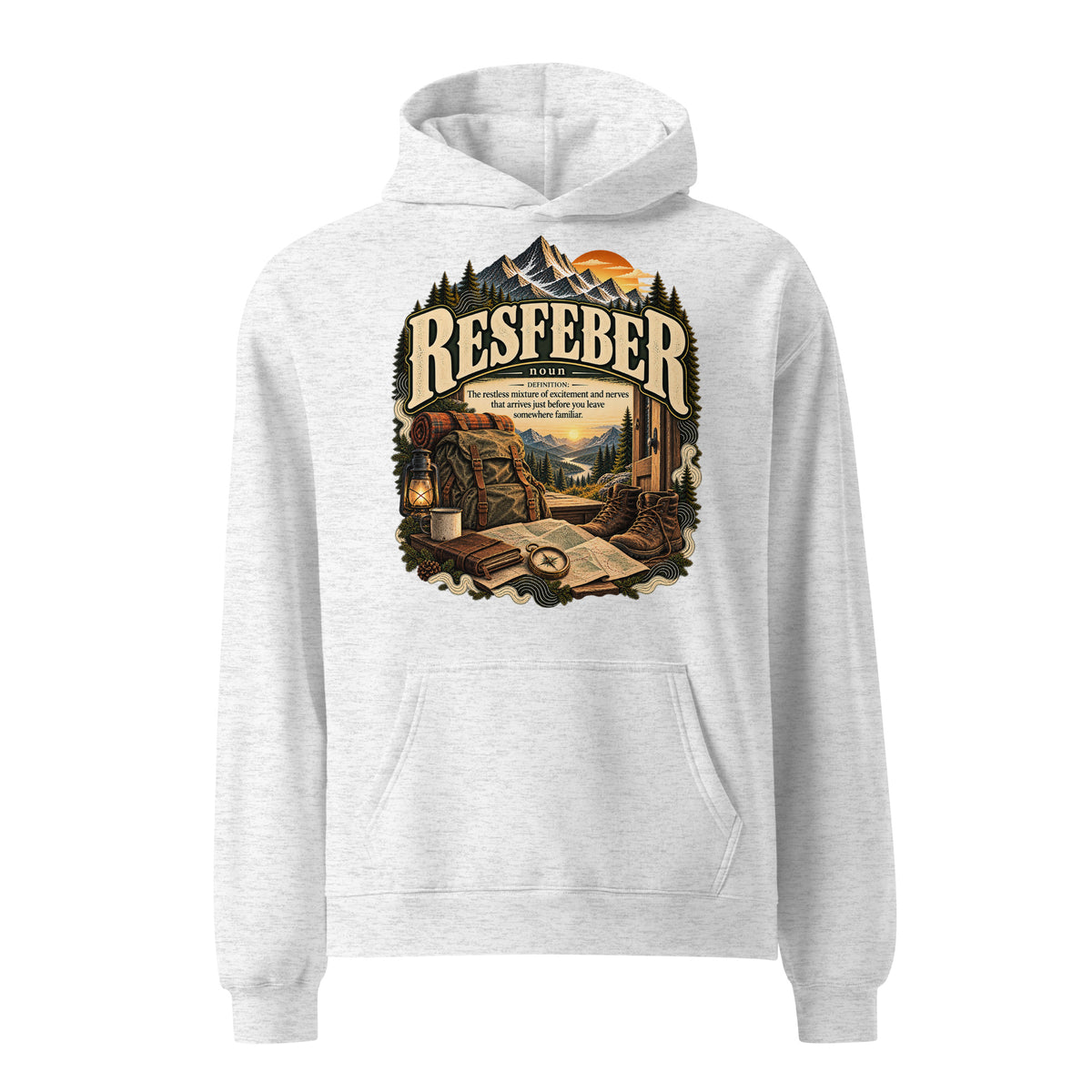 Resfeber Hoodie – Travel Lover Definition Hoodie - WordSmirk™ | Obscure Word Shirts, Hoodies & Gifts