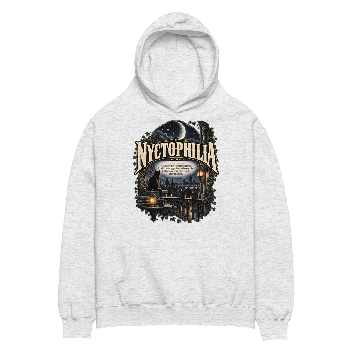 Nyctophilia Hoodie – Night Lover Definition Hoodie - WordSmirk™ | Obscure Word Shirts, Hoodies & Gifts