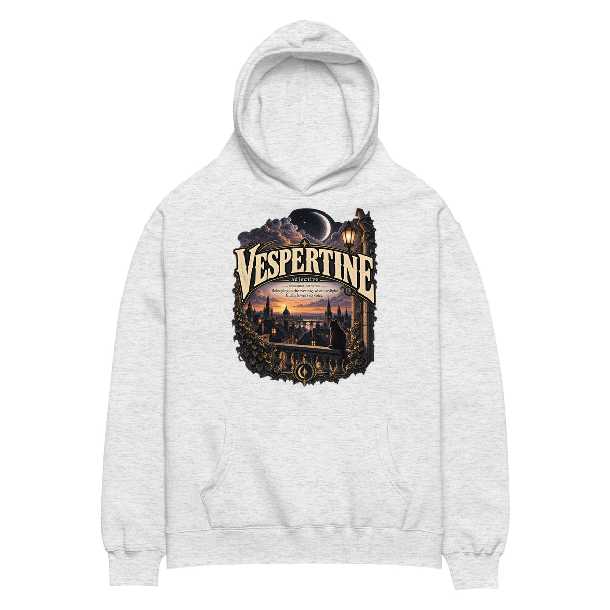 Vespertine Hoodie – Evening Lover Definition Hoodie - WordSmirk™ | Obscure Word Shirts, Hoodies & Gifts